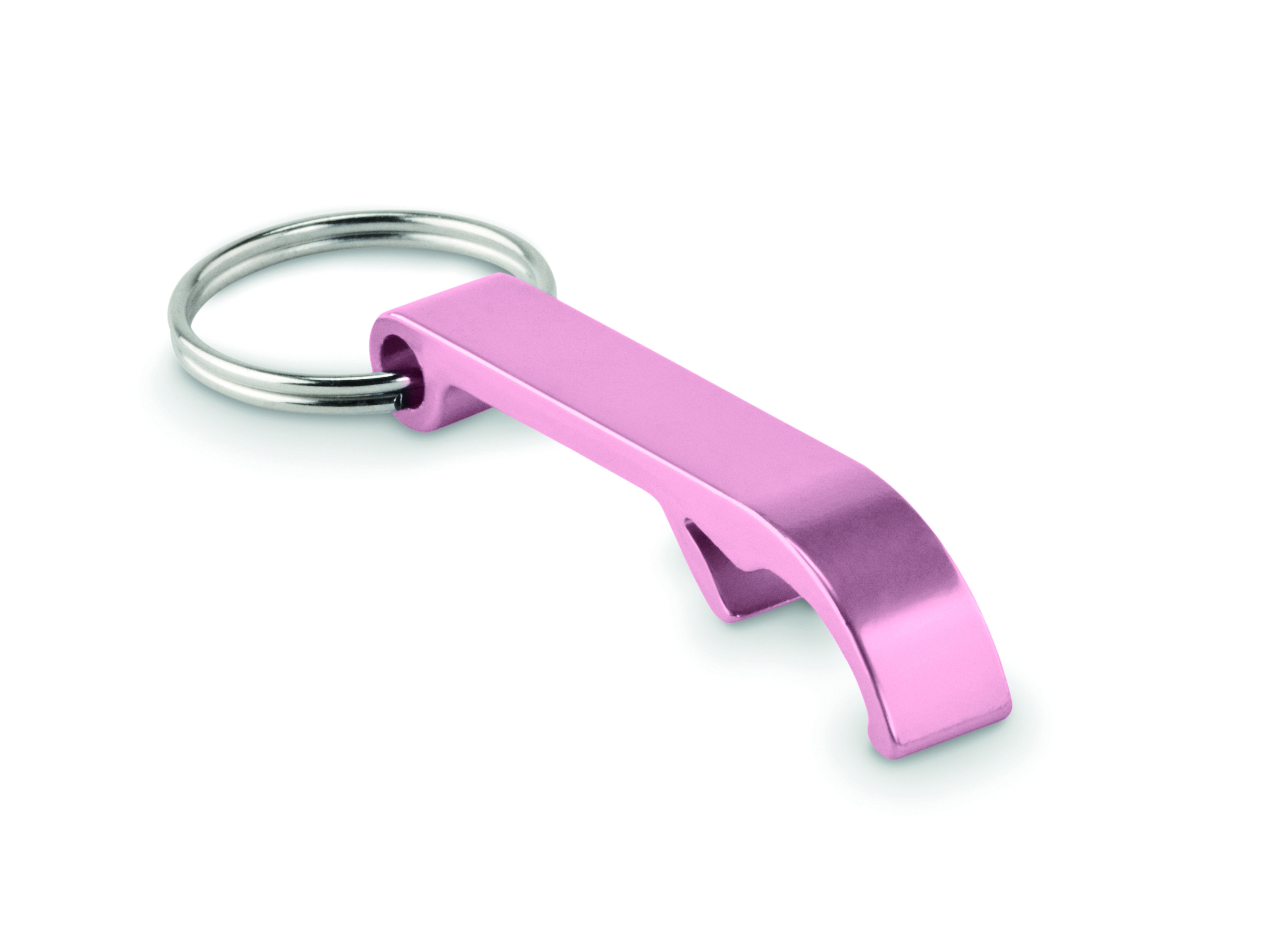Porte-clés décapsuleur publicitaire OVIKEY rose bébé